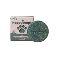 Produktbild dunkelgrüne Happy Soaps Hunde Shampoo universal mit Verpackung